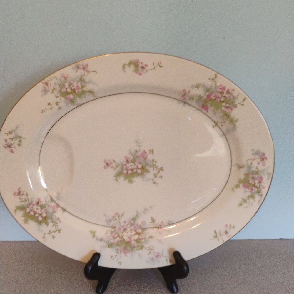 Theodore Haviland Limoges Apple Blossom Pattern Well Platter 14"
